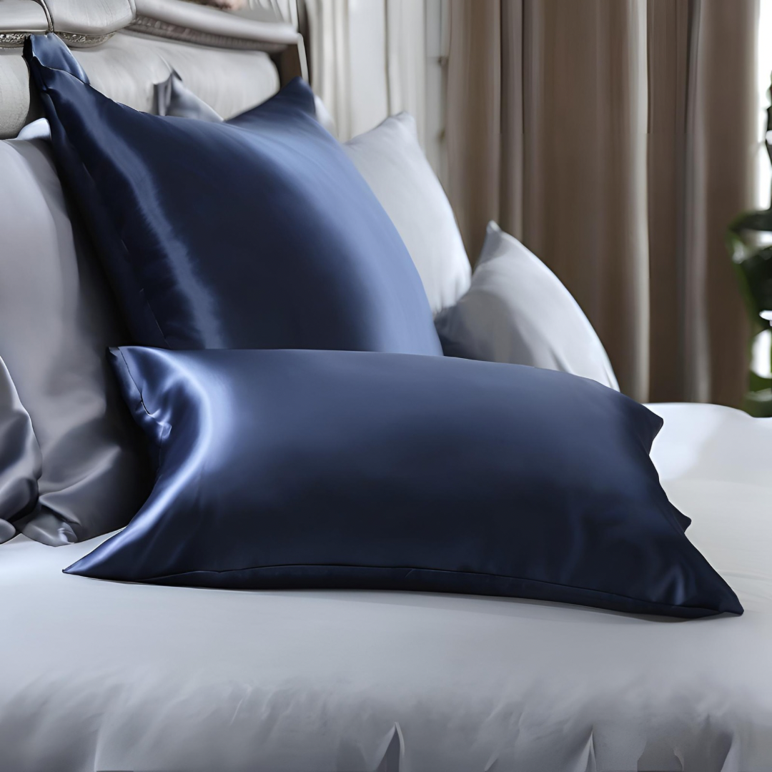 Navy Pure Silk Pillowcase