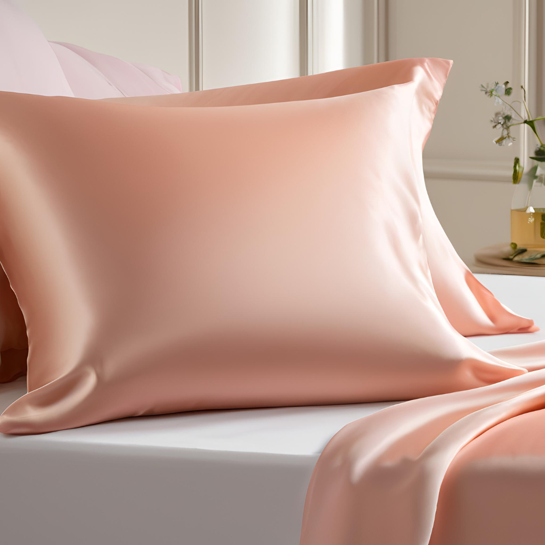 Soft Apricot Pure Silk Pillowcase