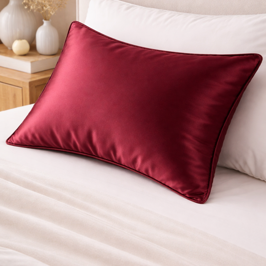 Burgundy Pure Silk Pillowcase