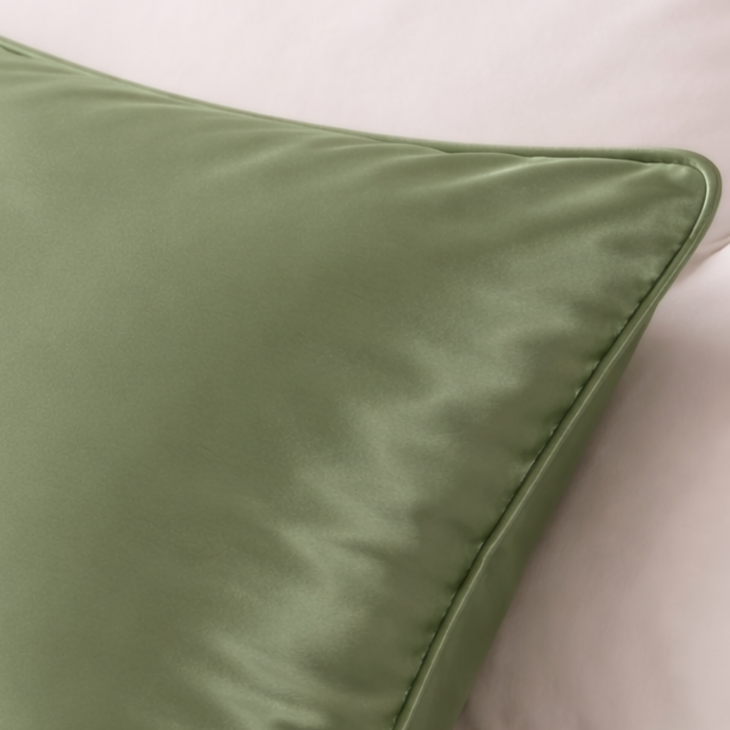 Olive Green Pure Silk Pillowcase